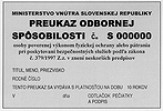 Vzor preukazu odbornej spôsobilosti