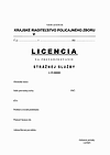Vzor licencie na prevádzkovanie strážnej služby č. PS