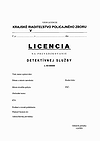 Vzor licencie na prevádzkovanie detektívnej služby č. FD